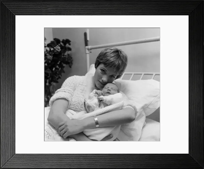 Framed Print : Actress Julie Andrews of My Fair Lady fame pictured in the London Clinic with Framed Print : Actress Julie Andrews of My Fair Lady fame pictured in the London Clinic with