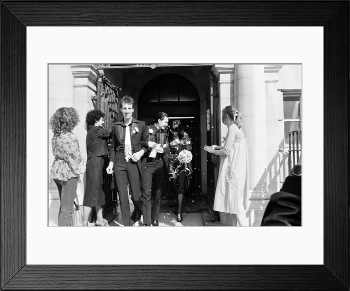 Framed Print : Punk rock wedding at Acton Town Hall of The Damned frontman Dave Vanian, 20 Framed Print : Punk rock wedding at Acton Town Hall of The Damned frontman Dave Vanian, 20