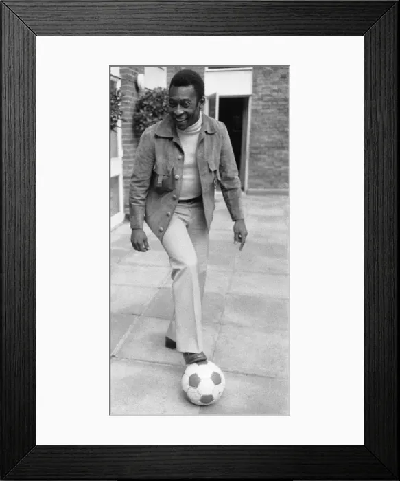 Framed Print : Pele meets Pele. A two and a half year old from Shepherds Bush named Pele Jairzinho Framed Print : Pele meets Pele. A two and a half year old from Shepherds Bush named Pele Jairzinho