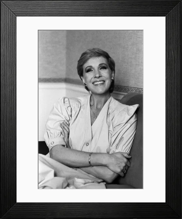 Framed Print : Actress Julie Andrews pictured at a London Hotel. 28th June 1983 Framed Print : Actress Julie Andrews pictured at a London Hotel. 28th June 1983