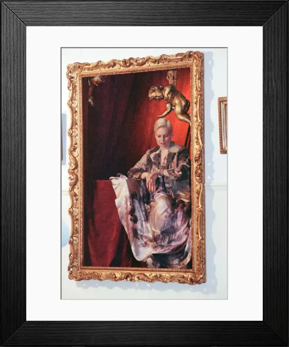 Framed Print : British fashion designer Vivienne Westwood, posing as an oil painting Framed Print : British fashion designer Vivienne Westwood, posing as an oil painting