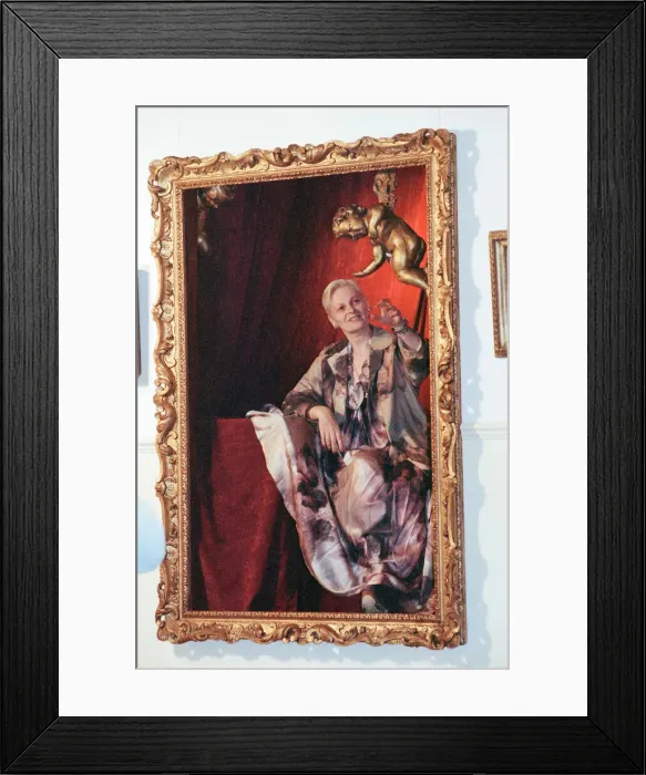 Framed Print : British fashion designer Vivienne Westwood, posing as an oil painting Framed Print : British fashion designer Vivienne Westwood, posing as an oil painting