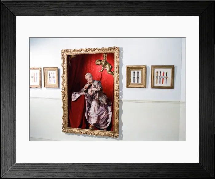 Framed Print : British fashion designer Vivienne Westwood, posing as an oil painting Framed Print : British fashion designer Vivienne Westwood, posing as an oil painting