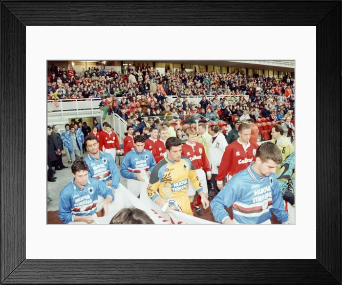 Framed Print : Middlesbroughs official opening of their new Riverside Stadium in a friendly against Framed Print : Middlesbroughs official opening of their new Riverside Stadium in a friendly against