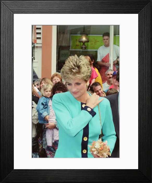 Framed Print : HRH The Princess of Wales, Princess Diana, meets to locals of Bury St Edmunds, Suffolk Framed Print : HRH The Princess of Wales, Princess Diana, meets to locals of Bury St Edmunds, Suffolk