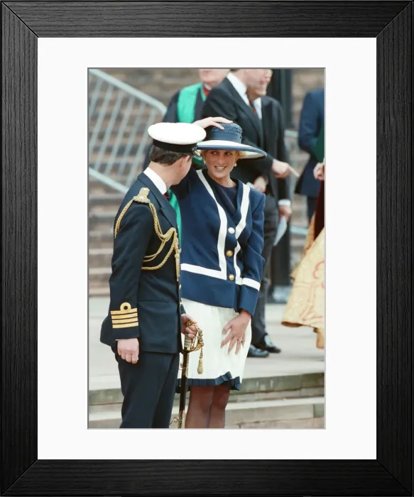 Framed Print : HRH The Princess of Wales, Princess Diana, and HRH The Prince of Wales
