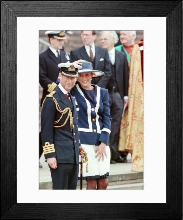 Framed Print : HRH The Princess of Wales, Princess Diana, and HRH The Prince of Wales