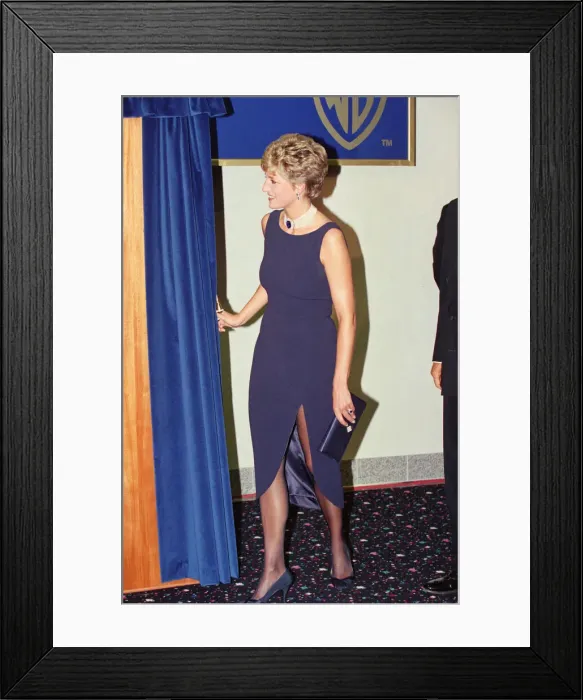 Framed Print : HRH The Princess of Wales, Princess Diana, at the new Warner West End Cinema in Leicester