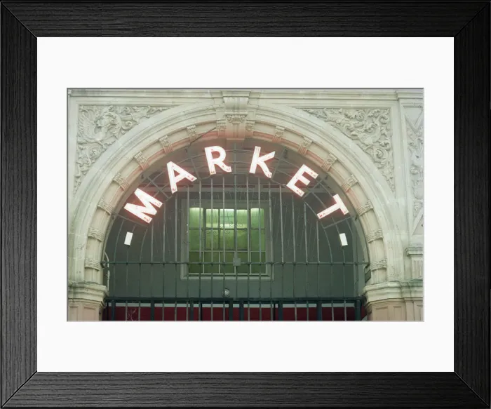 Framed Print : Newport market, a traditional Victorian indoor market, built in 1854 in Newport