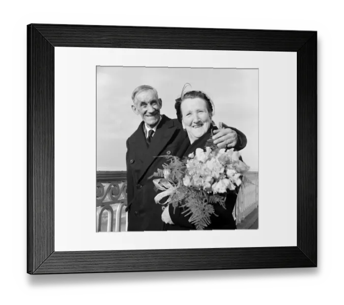 Framed Print : 66-year-old George Sawyer and his 63-year-old wife Elizabeth
