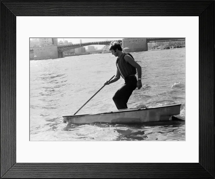 Framed Print : Transglobe expedition leader Sir Ranulph Fiennes walks across the River Thames near Tower Framed Print : Transglobe expedition leader Sir Ranulph Fiennes walks across the River Thames near Tower