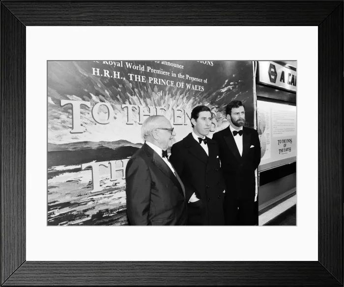 Framed Print : HRH Prince Charles at the premiere of the film To The Ends of The Earth