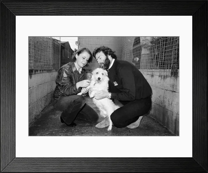 Framed Print : Bothy, the youngest and smallest member of the victorious Transglobe Expedition is Framed Print : Bothy, the youngest and smallest member of the victorious Transglobe Expedition is