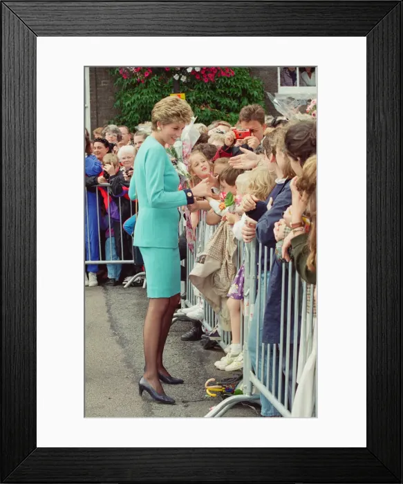 Framed Print : HRH The Princess of Wales, Princess Diana, meets to locals of Bury St Edmunds, Suffolk Framed Print : HRH The Princess of Wales, Princess Diana, meets to locals of Bury St Edmunds, Suffolk