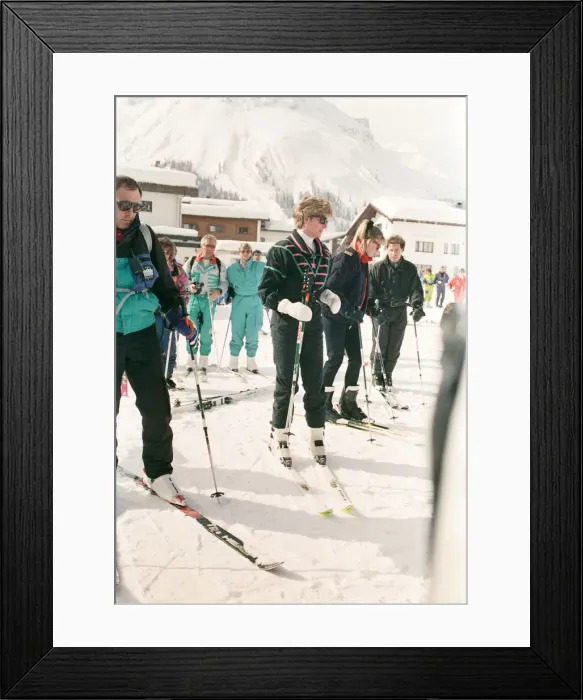 Framed Print : HRH The Princess of Wales, Princess Diana, on her skiing holiday at The Austrian Ski Framed Print : HRH The Princess of Wales, Princess Diana, on her skiing holiday at The Austrian Ski