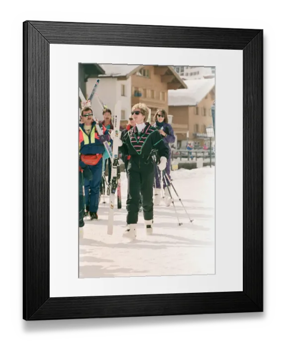 Framed Print : HRH The Princess of Wales, Princess Diana, on her skiing holiday at The Austrian Ski Framed Print : HRH The Princess of Wales, Princess Diana, on her skiing holiday at The Austrian Ski