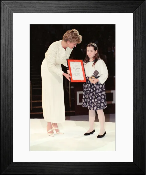 Framed Print : HRH The Princess of Wales, Princess Diana, attends the Red Cross-Daily Mirror Care in Framed Print : HRH The Princess of Wales, Princess Diana, attends the Red Cross-Daily Mirror Care in