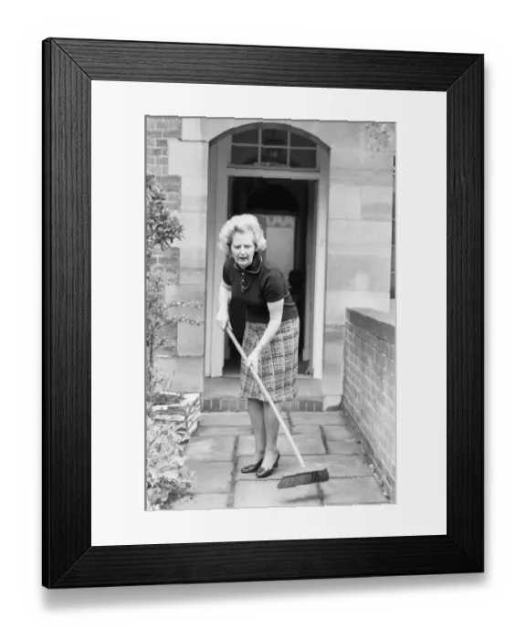 Framed Print : A clean sweep for Mrs Thatcher. 2nd February 1975. Mrs Margaret Thatcher
