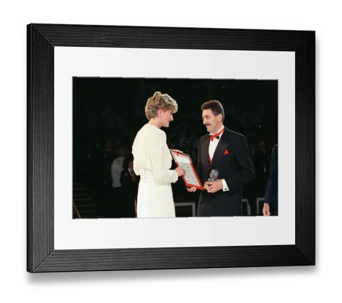 Framed Print : HRH The Princess of Wales, Princess Diana, attends the Red Cross-Daily Mirror Care in Framed Print : HRH The Princess of Wales, Princess Diana, attends the Red Cross-Daily Mirror Care in
