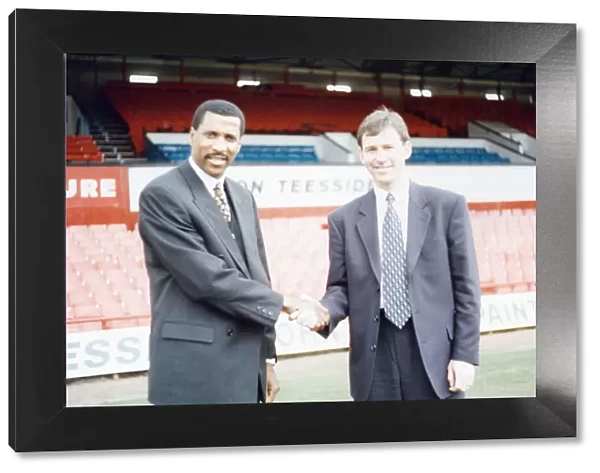 Middlesbrough manager Bryan Robson and assistant Viv Anderson unveiled as the new dug out