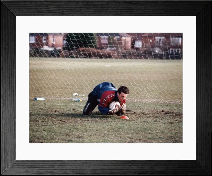 Framed Print : Middlesbrough goal keeper Ben Roberts seen here in training. Circa 1995 Framed Print : Middlesbrough goal keeper Ben Roberts seen here in training. Circa 1995