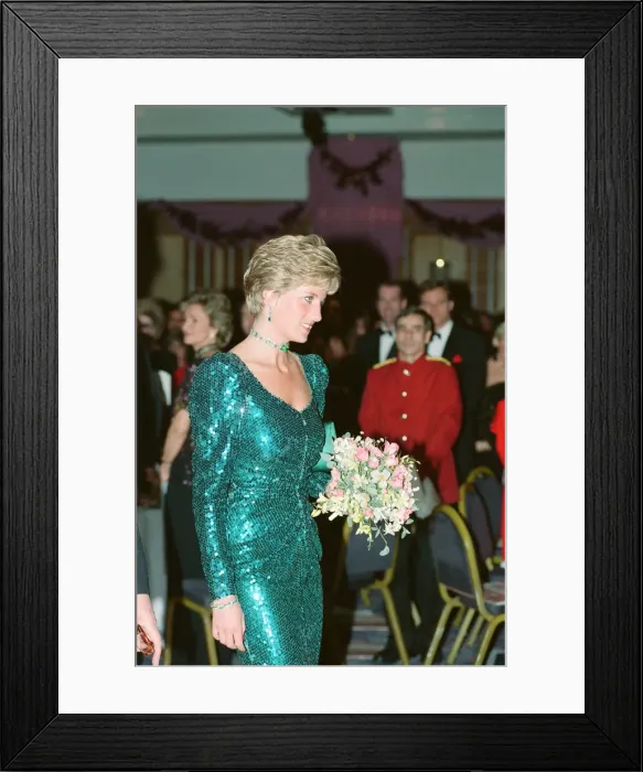 Framed Print : HRH The Princess of Wales, Princess Diana, attends the Diamond Ball in aid of Framed Print : HRH The Princess of Wales, Princess Diana, attends the Diamond Ball in aid of