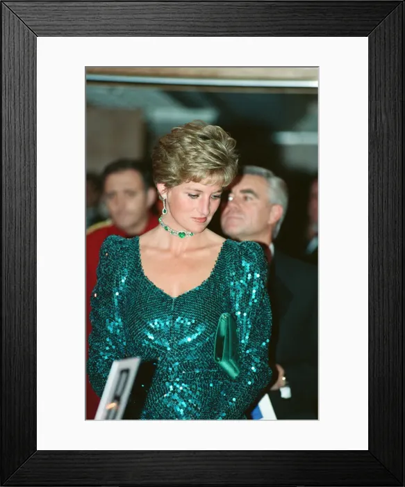 Framed Print : HRH The Princess of Wales, Princess Diana, attends the Diamond Ball in aid of Framed Print : HRH The Princess of Wales, Princess Diana, attends the Diamond Ball in aid of