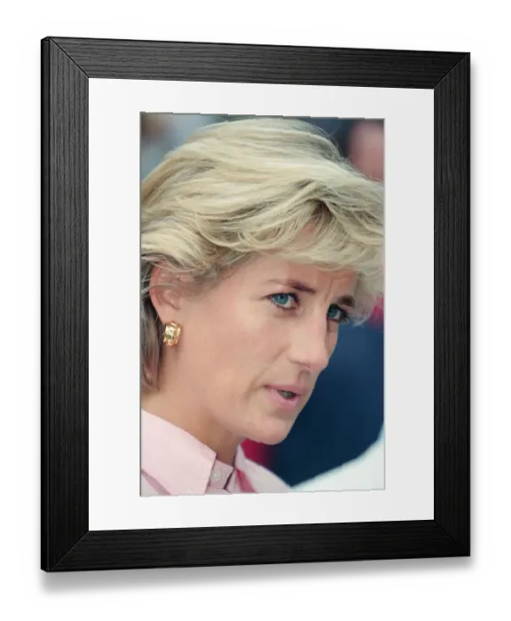Framed Print : Diana, Princess of Wales as she makes a three day visit to Bosnia - Herzegovina as part Framed Print : Diana, Princess of Wales as she makes a three day visit to Bosnia - Herzegovina as part