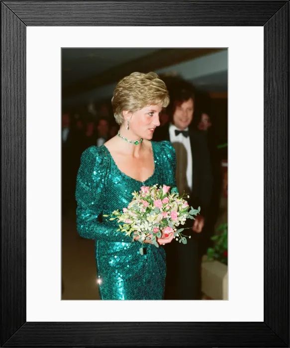 Framed Print : HRH The Princess of Wales, Princess Diana, attends the Diamond Ball in aid of Framed Print : HRH The Princess of Wales, Princess Diana, attends the Diamond Ball in aid of