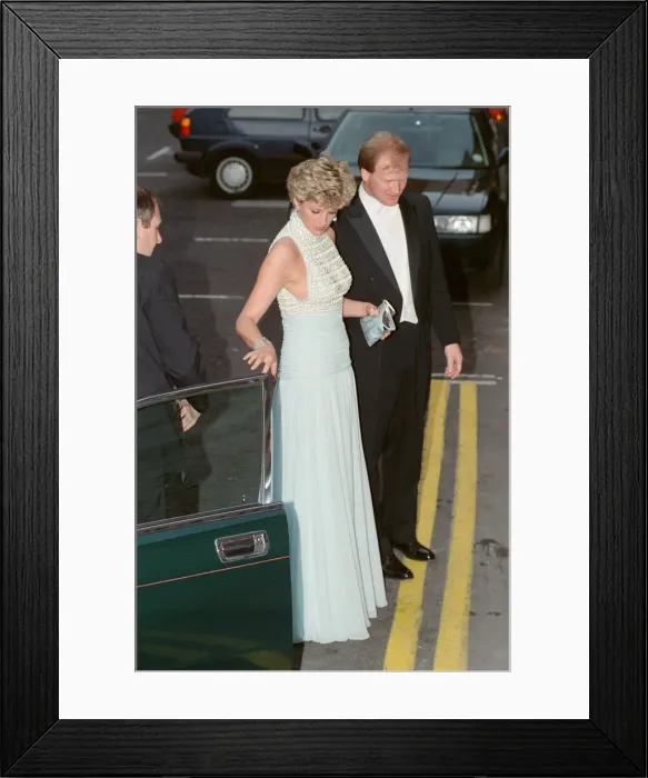 Framed Print : HRH The Princess of Wales, Princess Diana, arrives at Spencer House in London in a