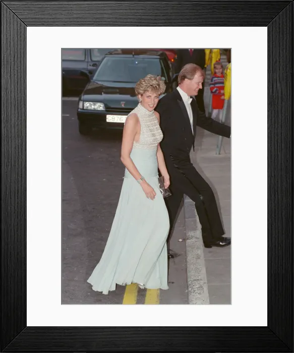Framed Print : HRH The Princess of Wales, Princess Diana, arrives at Spencer House in London in a