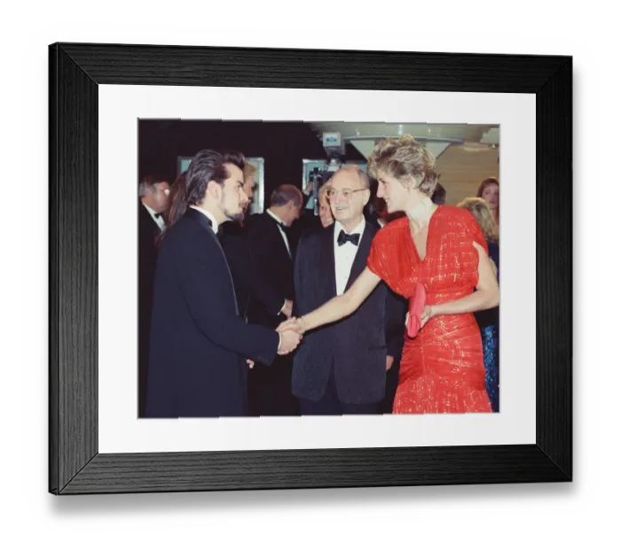 Framed Print : HRH The Princess of Wales, Princess Diana, attends the Odeon Leicester Square premiere of Framed Print : HRH The Princess of Wales, Princess Diana, attends the Odeon Leicester Square premiere of