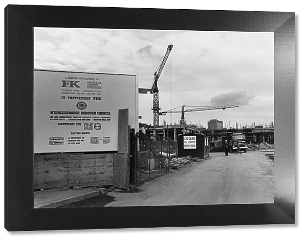 Under construction, Hill Street Centre Development, Middlesbrough, 1st October 1980