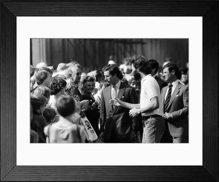 Framed Print : The Transglobe Expedition returns home. Sir Ranulph Fiennes (with beard Framed Print : The Transglobe Expedition returns home. Sir Ranulph Fiennes (with beard
