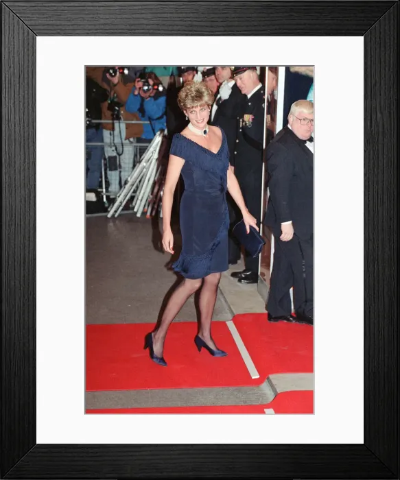 Framed Print : HRH The Princess of Wales, Princess Diana, arrives for the premiere of The Prince of Framed Print : HRH The Princess of Wales, Princess Diana, arrives for the premiere of The Prince of