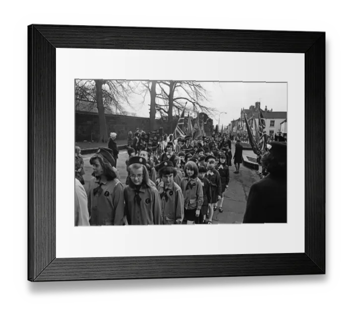 Framed Print : Guisborough scouts parade. 1976 Framed Print : Guisborough scouts parade. 1976