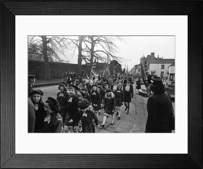 Framed Print : Guisborough scouts parade. 1976 Framed Print : Guisborough scouts parade. 1976