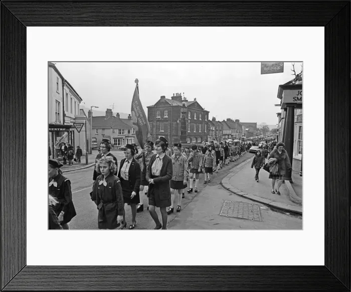Framed Print : Guisborough scouts parade. 1976 Framed Print : Guisborough scouts parade. 1976
