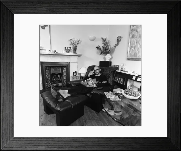 Framed Print : Actor Douglas Lambert at home in North London, Doug is dying from AIDS. 31st October 1986 Framed Print : Actor Douglas Lambert at home in North London, Doug is dying from AIDS. 31st October 1986