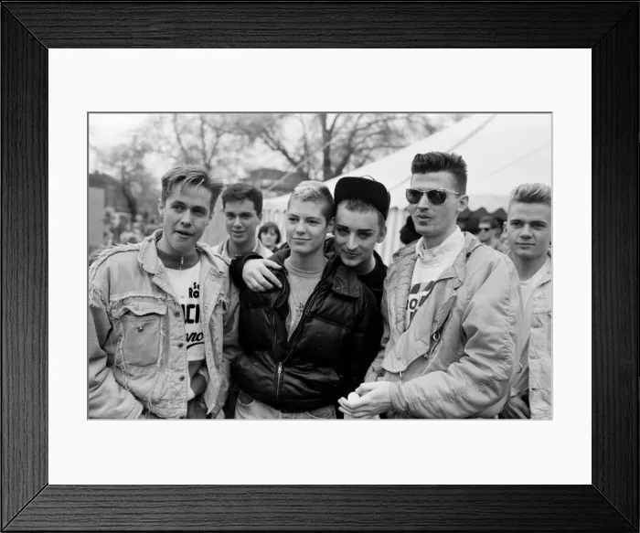 Framed Print : Stop the Clause Gay rights demonstration. Boy George. 30th April 1988