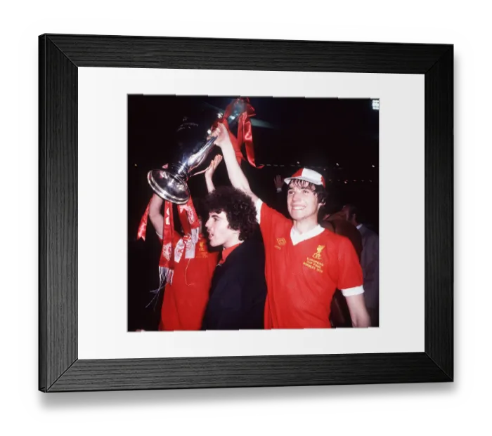 Framed Print : Football Euro Cup Finals May 1978 Liverpool V FC Bruges Alan Hansen with a team Framed Print : Football Euro Cup Finals May 1978 Liverpool V FC Bruges Alan Hansen with a team
