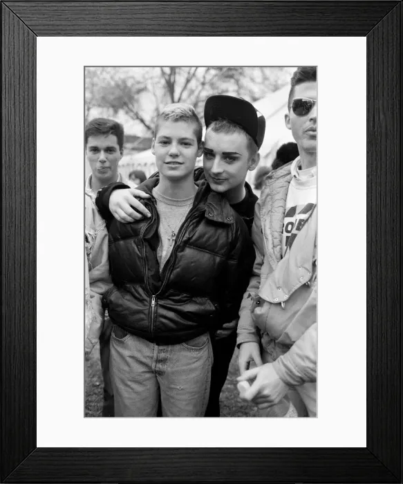 Framed Print : Stop the Clause Gay rights demonstration. Boy George. 30th April 1988