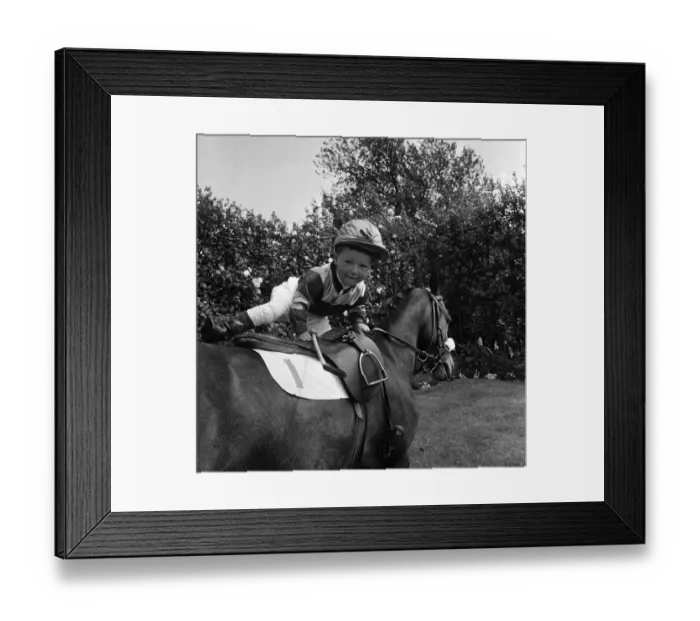 Framed Print : Nicholas Connorton, 4-year-old son of jockey Brian Connorton Framed Print : Nicholas Connorton, 4-year-old son of jockey Brian Connorton