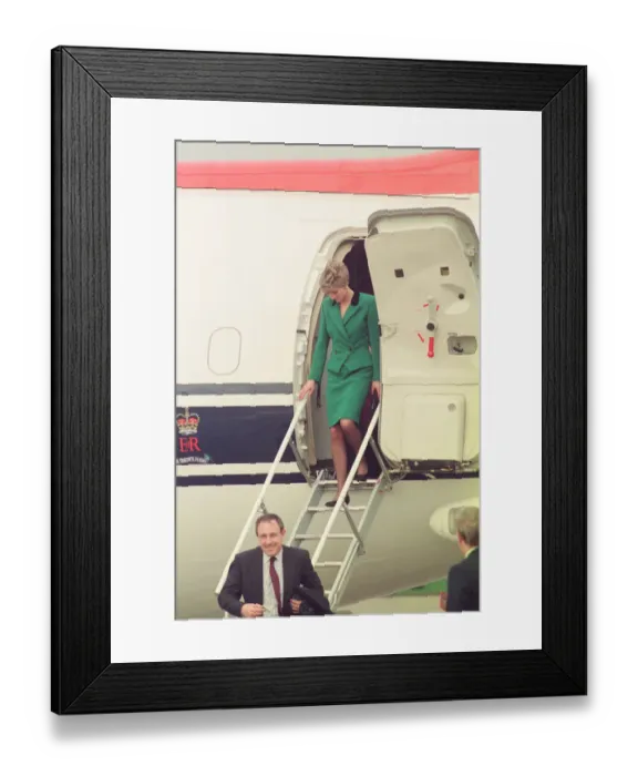 Framed Print : HRH The Princess of Wales, Princess Diana, arrives in Yorkshire today on the The Queens Framed Print : HRH The Princess of Wales, Princess Diana, arrives in Yorkshire today on the The Queens