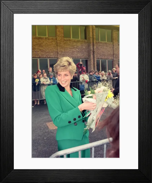 Framed Print : HRH The Princess of Wales, Princess Diana, in Harrogate and Yorkshire today