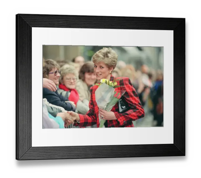 Framed Print : HRH The Princess of Wales, Princess Diana, dressed in tartan Framed Print : HRH The Princess of Wales, Princess Diana, dressed in tartan