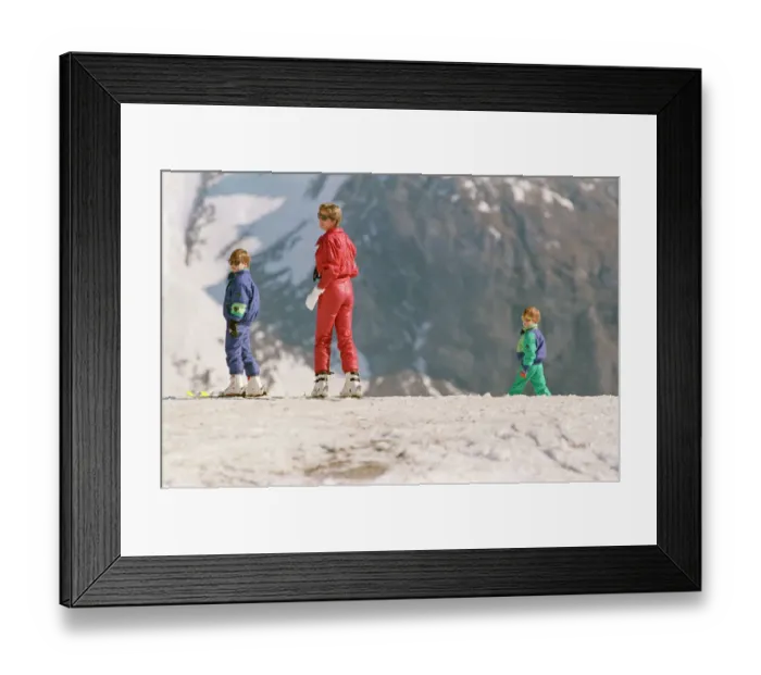 Framed Print : HRH The Princess of Wales, Princess Diana, and her sons William