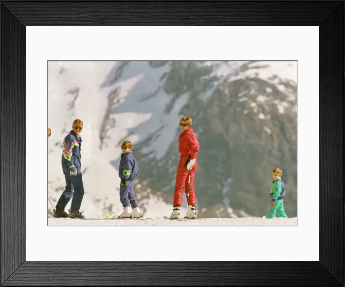 Framed Print : HRH The Princess of Wales, Princess Diana, and her sons William