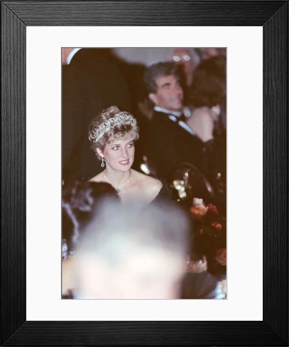 Framed Print : HRH The Princess of Wales, Princess Diana, attends a gala dinner at the Royal York Framed Print : HRH The Princess of Wales, Princess Diana, attends a gala dinner at the Royal York