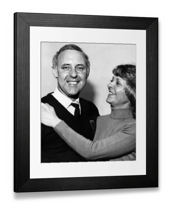 Framed Print : Jim McLean with his wife Doris. Consideration for her and his younger son Gary influenced Framed Print : Jim McLean with his wife Doris. Consideration for her and his younger son Gary influenced